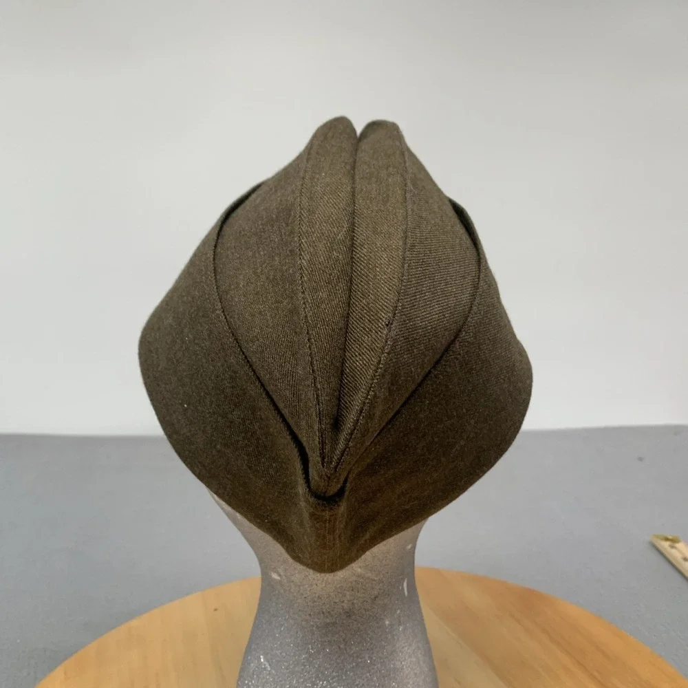 WWII British Field Service Cap 1944 J. Collett Ltd London Khaki Side Hat 7 1/8